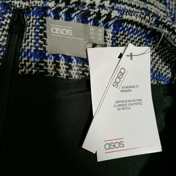 ASOS Check Mini Skirt with Pearl Trim WITUU - Picture 7 of 8
